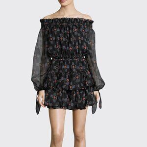 EUC - Caroline Constas Lou Off-the-Shoulder Dress, Black, S